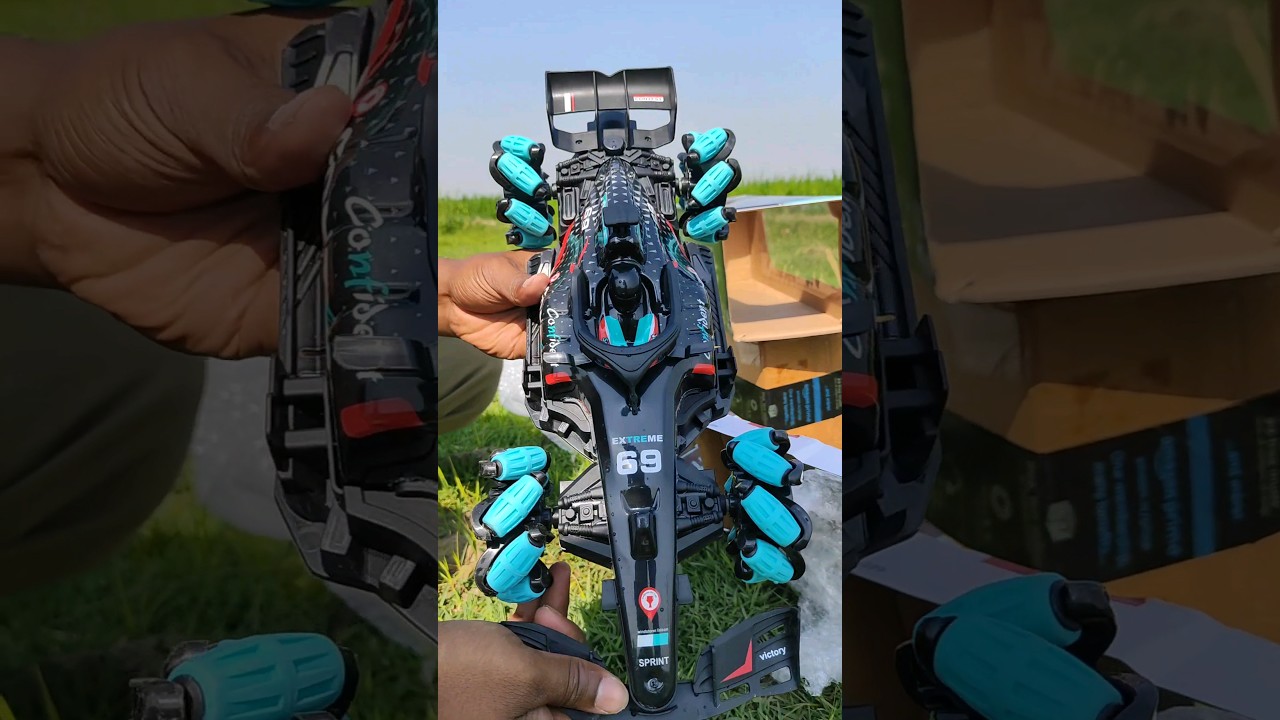 RC Hand Sensor Smoke Spray Racer Stunt Car Unboxing And Testing 