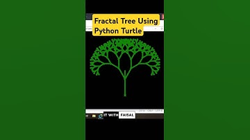 Fractal Green Tree Using Python Turtle Graphics Design #pythonturtle #python #coding #codingart