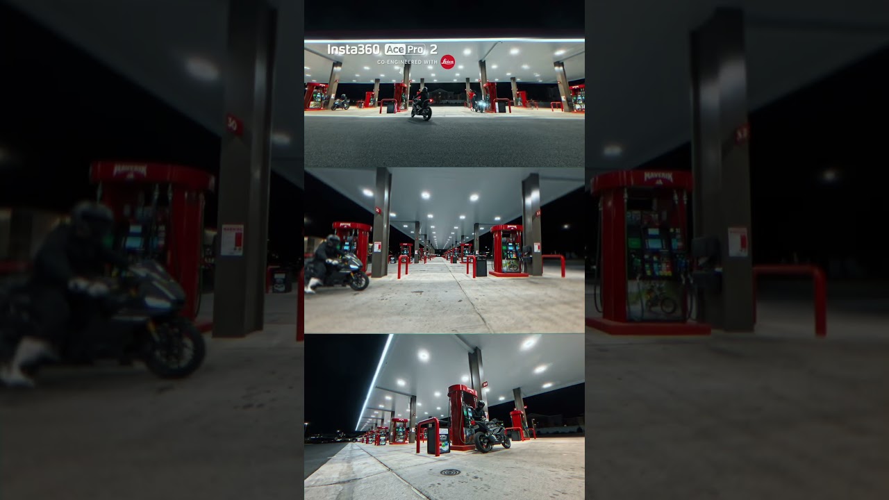 Cinematic Gas Station Nights | Insta360 Ace Pro 2 PureVideo Mode