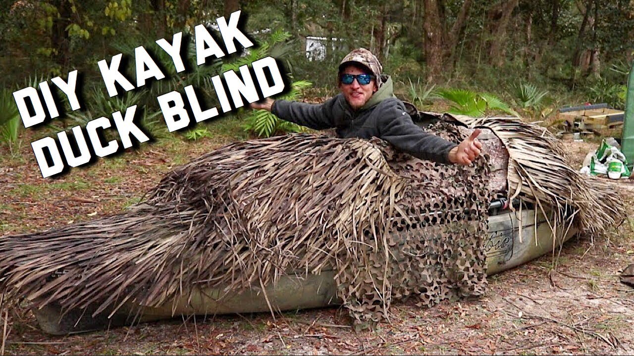 My Kayak Hunting Blind Setup | Kayak Duck Hunting - YouTube