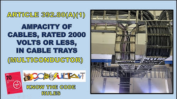CABLE TRAY SIZING CALCULATION AND AMPACITY OF CONDUCTORS (MULTICONDUCTORS)-392 80(A)(1)-NEC 2023