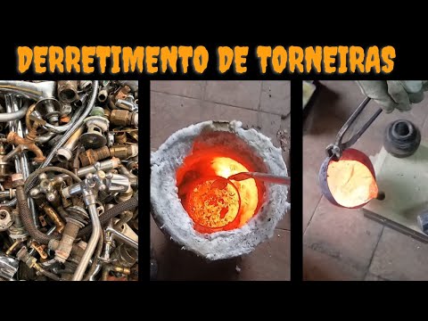 TORNEIRAS AO PONTO DE FUSÃO MOLDE PEÇA DE BRONZE/LATAO DERRETIMENTO DE METAL