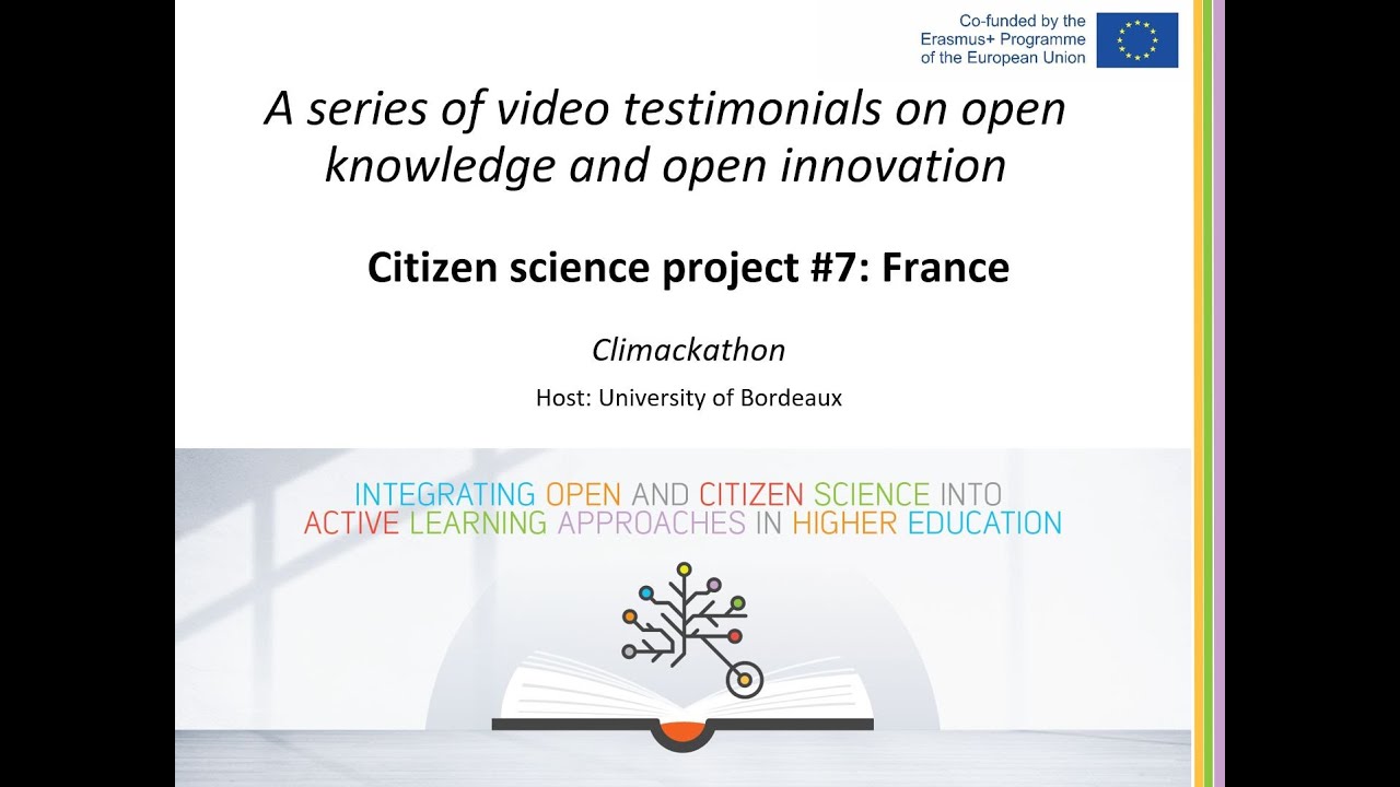 Climackathon - A series of video testimonials on open knowledge and open innovation.