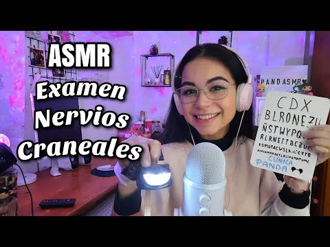 ASMR EXAMEN DE NERVIOS CRANEALES!🧠 ROLEPLAY MÉDICO en español👩🏻‍⚕️🩺  | ASMR para dormir  | Pandasmr