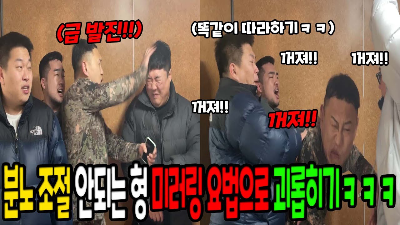 분노조절 안되는형 미러링 요법으로 괴롭히기ㅋㅋㅋ