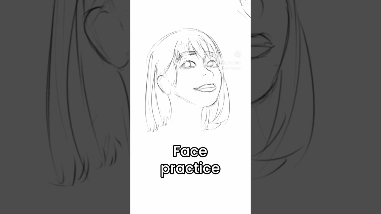 How I practice drawing faces quick warm up session 