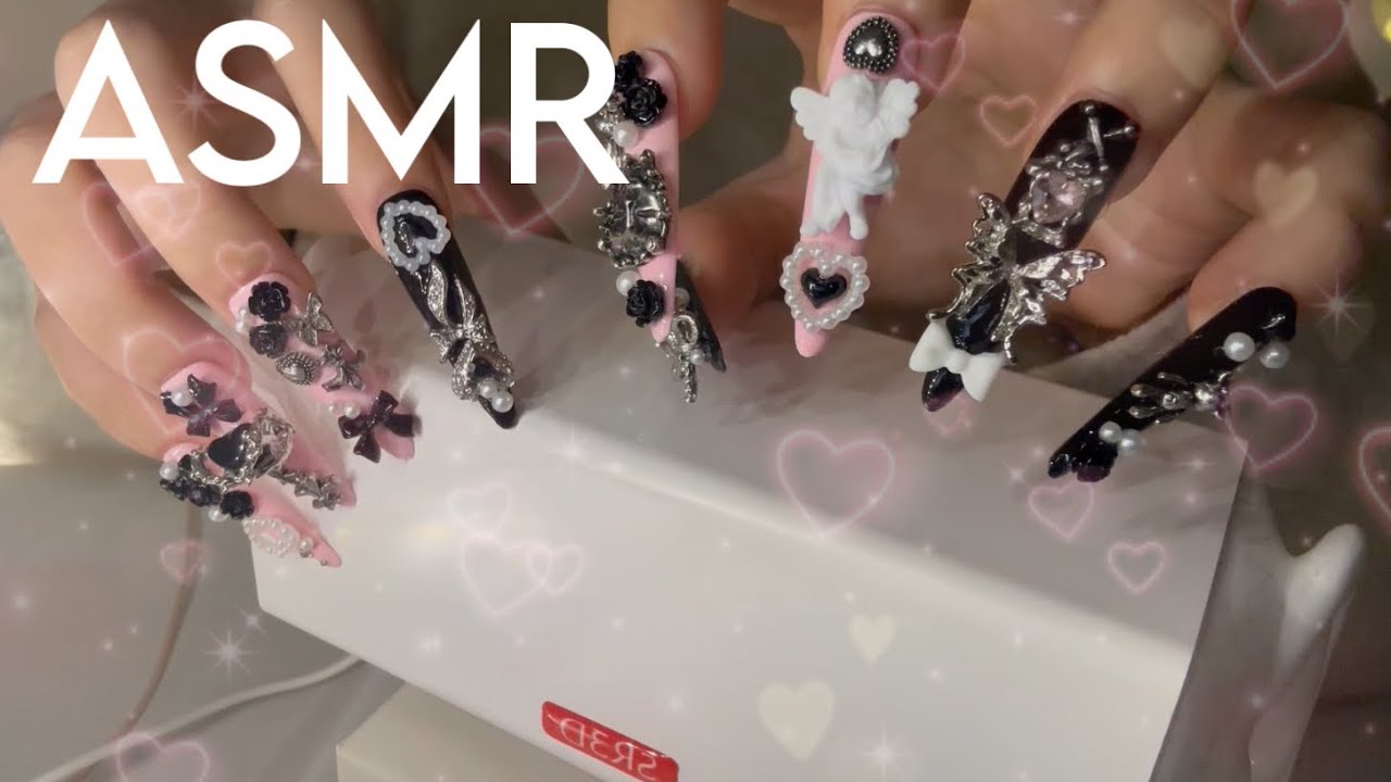 [ASMR]量産型ネイル🎀👼でSR3Dをネイルタッピング&スクラッチング&カチャカチャ✨(耳かき&指かきも！)［SR3D］