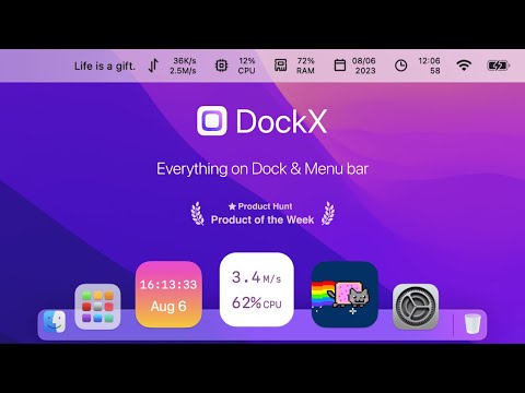 DockX for macOS - Everything on Dock & Menu bar
