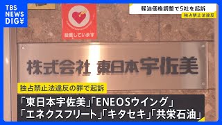 法人向け販売の軽油の価格を調整　ガソリンスタンド運営会社5社を独占禁止法違反の罪で起訴　東京地検特捜部　｜TBS NEWS DIG