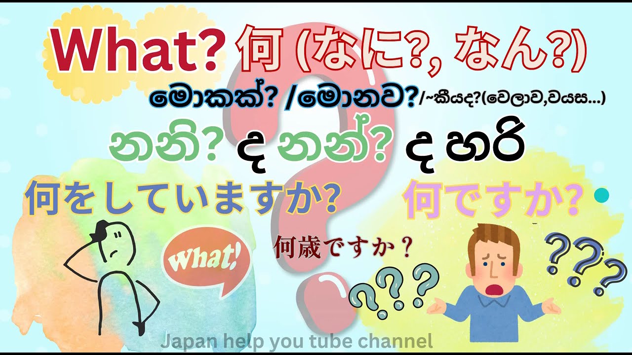 What’s the Difference? Nani vs. Nan #sinhalenjapan #japaneseinsinhala #japaneselanguage