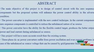 Design Development MATLAB Based Three Phase Converter Unbalanced | Final Year Projects 2016 - 2017