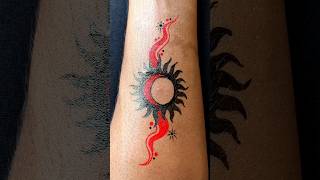 Aesthetic Sun &amp; Moon Hand Art | New Trending Design #shorts #tattoo #tattooideas #trending