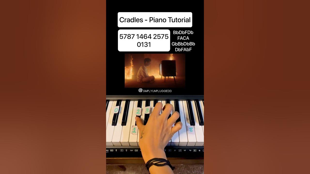 Cradles Sub Urban (Easy Piano Tutorial) shorts piano youtubeshorts