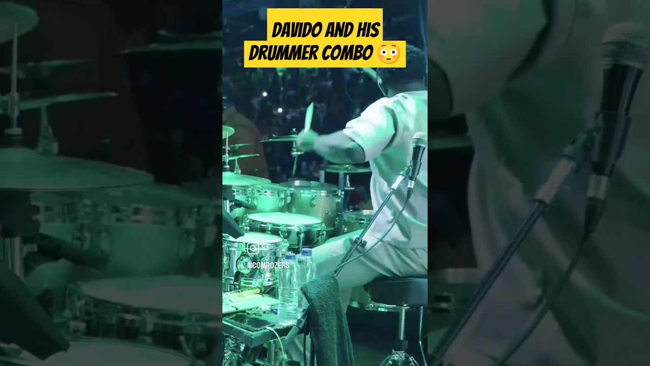 Davido and his drummer combo on skelewu at o2 Arena 2024.