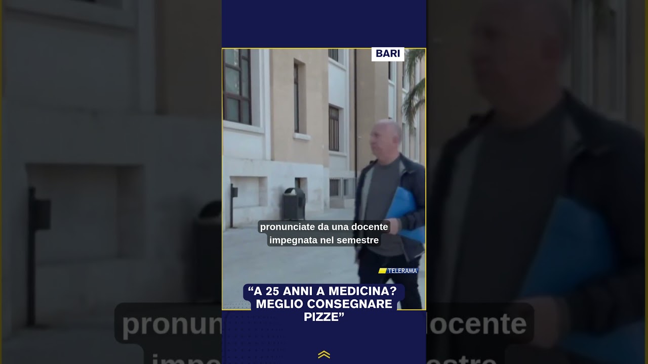 07/10/2025 “A 25 ANNI A MEDICINA? MEGLIO CONSEGNARE PIZZE”