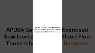 APOE4 Carriers: Exercise Changes Your Brain Blood Flow (Study Results)