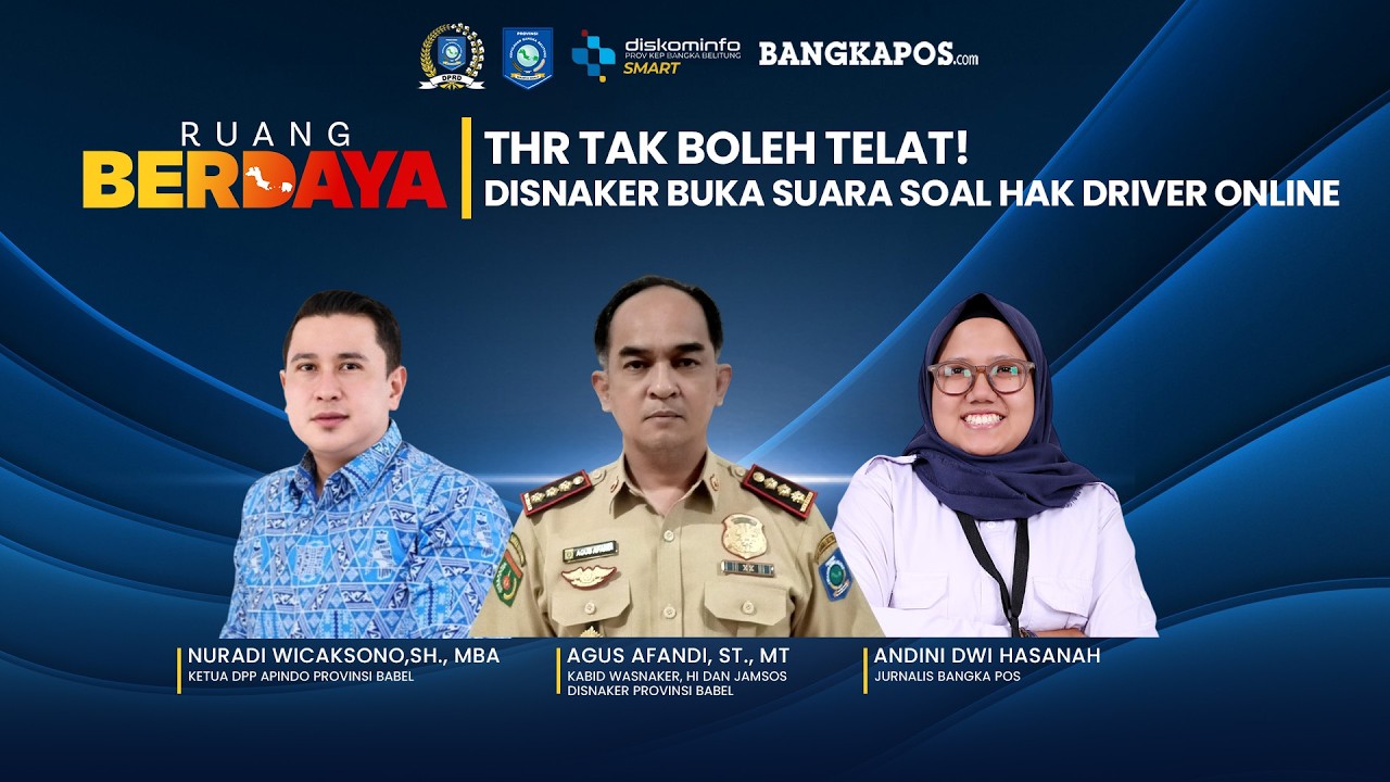 THR Tak Boleh Telat! Disnaker Buka Suara Soal Hak Driver Online || RUANG BERDAYA