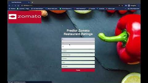 FLASK-Predict Zomato Restaurant Ratings with DEPLOYMENT