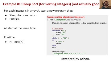 Radix Sorts, Video 1   Going Beyond Comparison, Sleep Sort