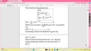Transient Analysis Numerical By Direct Solution Method , ECM and Electric circuit Theory  ( Part 1)