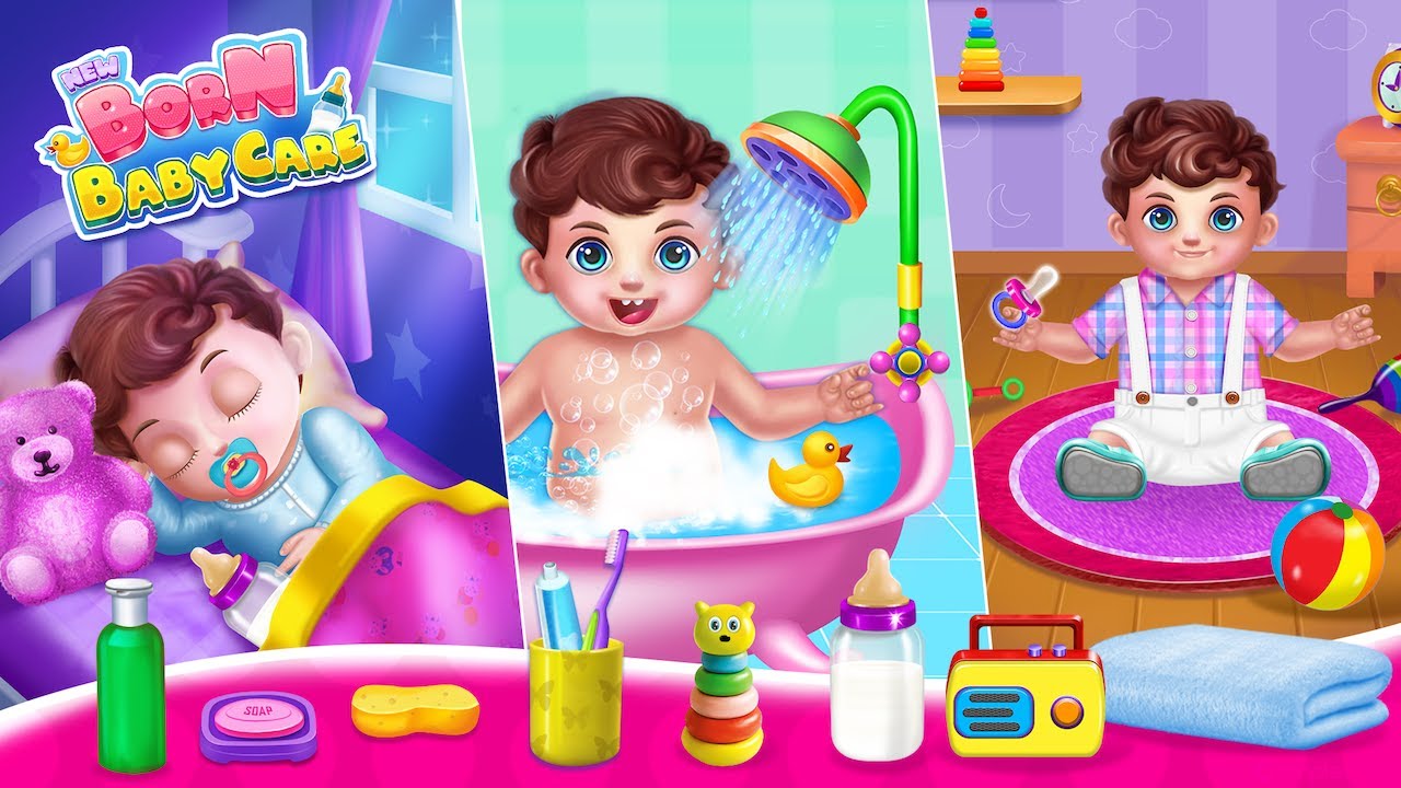 Newborn Baby Care : Baby Sitter Game