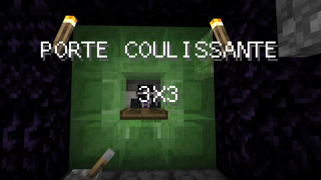 PORTE 3X3 COULISSANTE | Tuto Redstone #10 | Minecraft Bedrock Edition