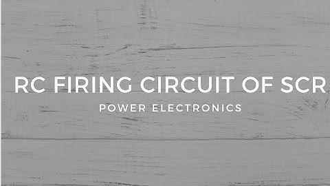 RC firing circuit of SCR