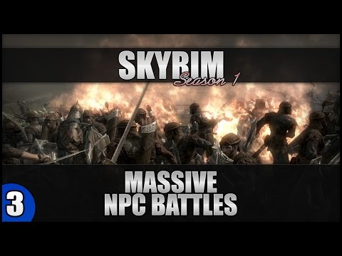 Skyrim Large Scale AI Battles | 1080p - Battle #3: 30 Silver Hand VS 4 Savage Werewolves