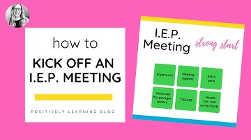 How to Start off an I.E.P. Meeting