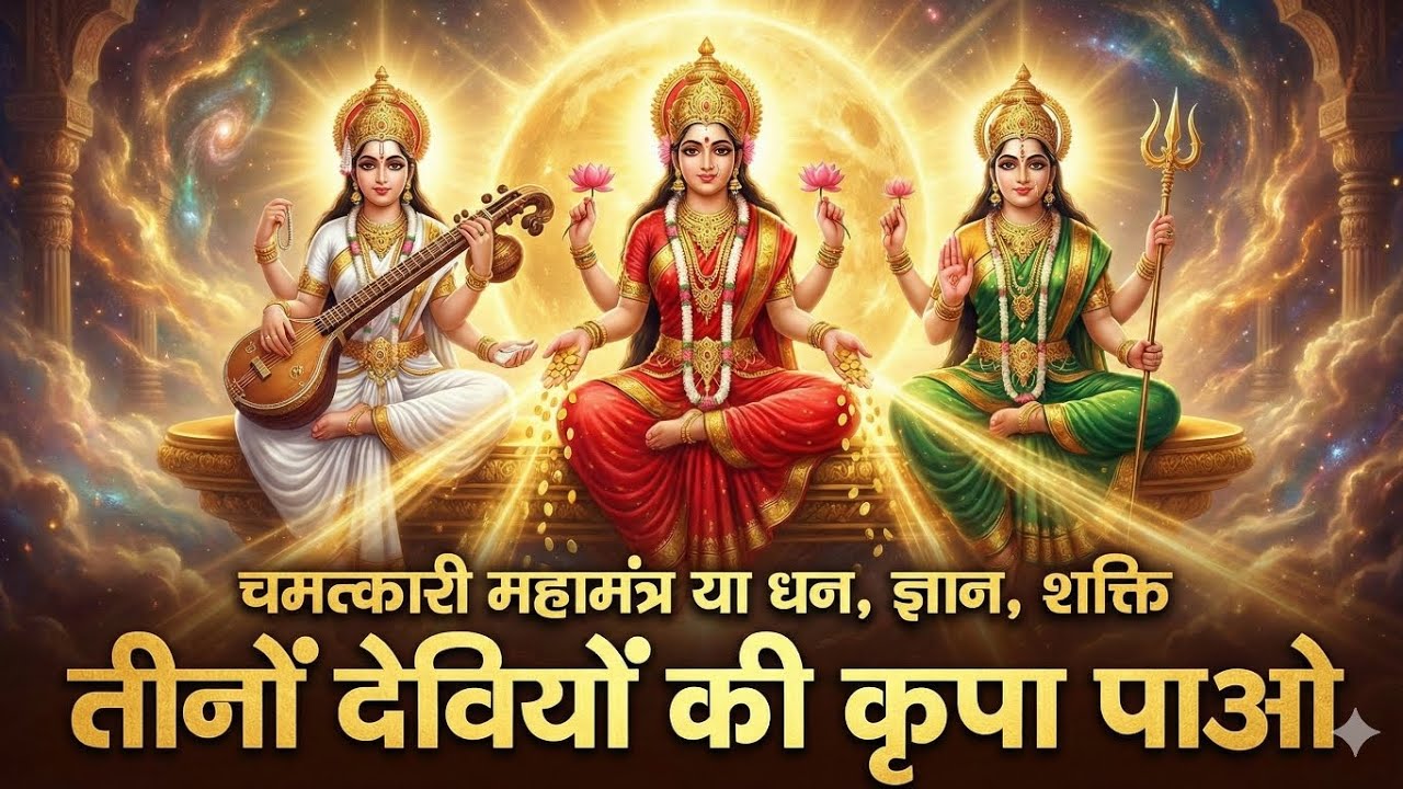 धन, बुद्धि और शक्ति का महामंत्र | Powerful Tridevi Mantra | Laxmi, Saraswati, Gauri Mantra