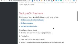 How to setup automatic payment at keybank