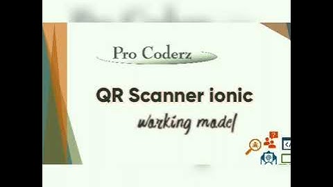 QR code scanner in ionic