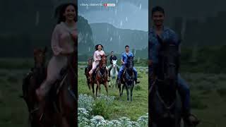 Berkuda Menembus Hujan di Padang Edelweis #VeoAi #VisualCinematic #Shorts