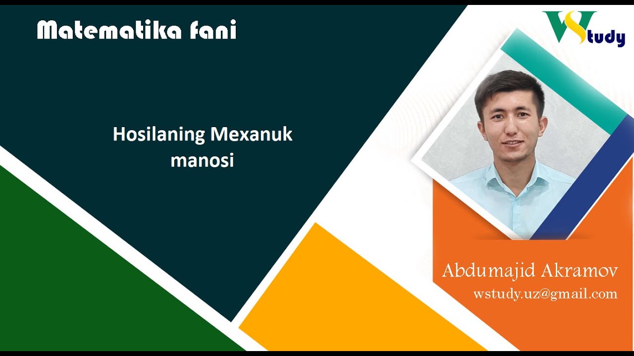 Hosilaning mexanik manosi