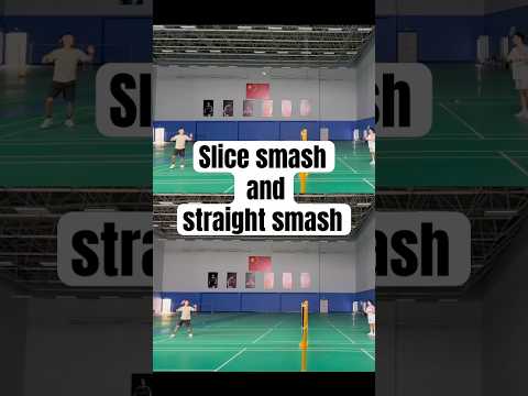 Slice smash and straight smash badminton #badminton #badmintonlovers
