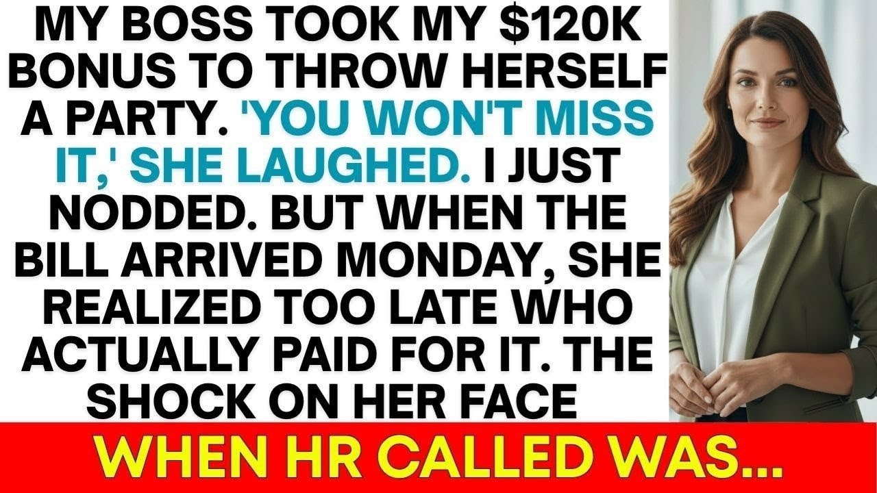 Boss Took My Bonus To Fund Her $120K Party; Her Face When The Bill Came In...