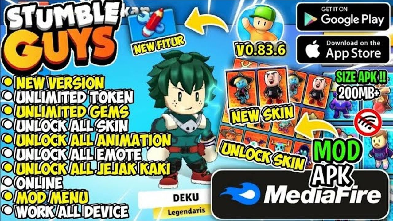 Stumble Guys Mod Apk 0.83.6 Hack Mediafire Download Link | Stumble Guys ...