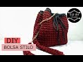 Bolsa saco em crochê - Stilo Bag crochet - Fio de malha - Penye - bag trapilho | Edi Art Crochê
