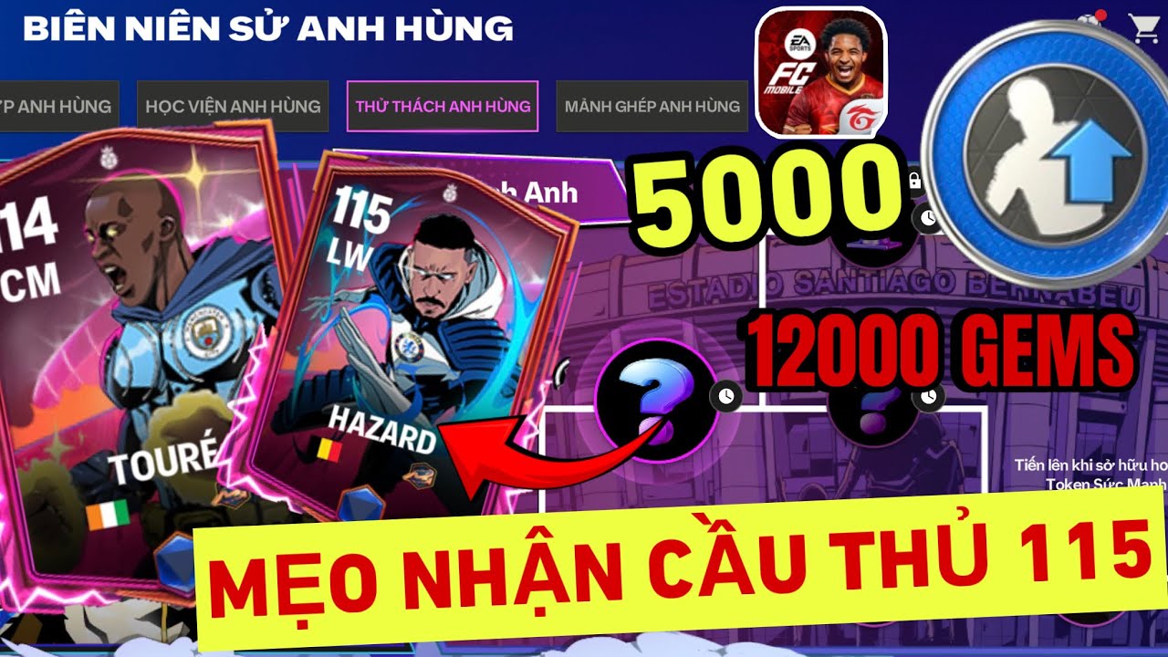 MẸO NHẬN CẦU THỦ 115 + 12000 GEMS + 5000 HH THĂNG HẠNG TỪ SỰ KIỆN HEROES FC MOBILE VIỆT NAM 🇻🇳
