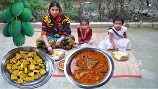 গরমের দিনে শরীর ঠাণ্ডা রাখতে খুব জনপ্রিয় রেসিপি পেঁপের ধোঁকা আর মাছের পাতলা ঝোল ।  Fish Recipe