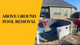 Above Ground Pool Removal / Rockwall TX 75189 / Junk Removal / JM Junk Removers