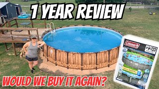 Coleman Power Steel Frame Pool 1 Year Review Above Ground Pool Review