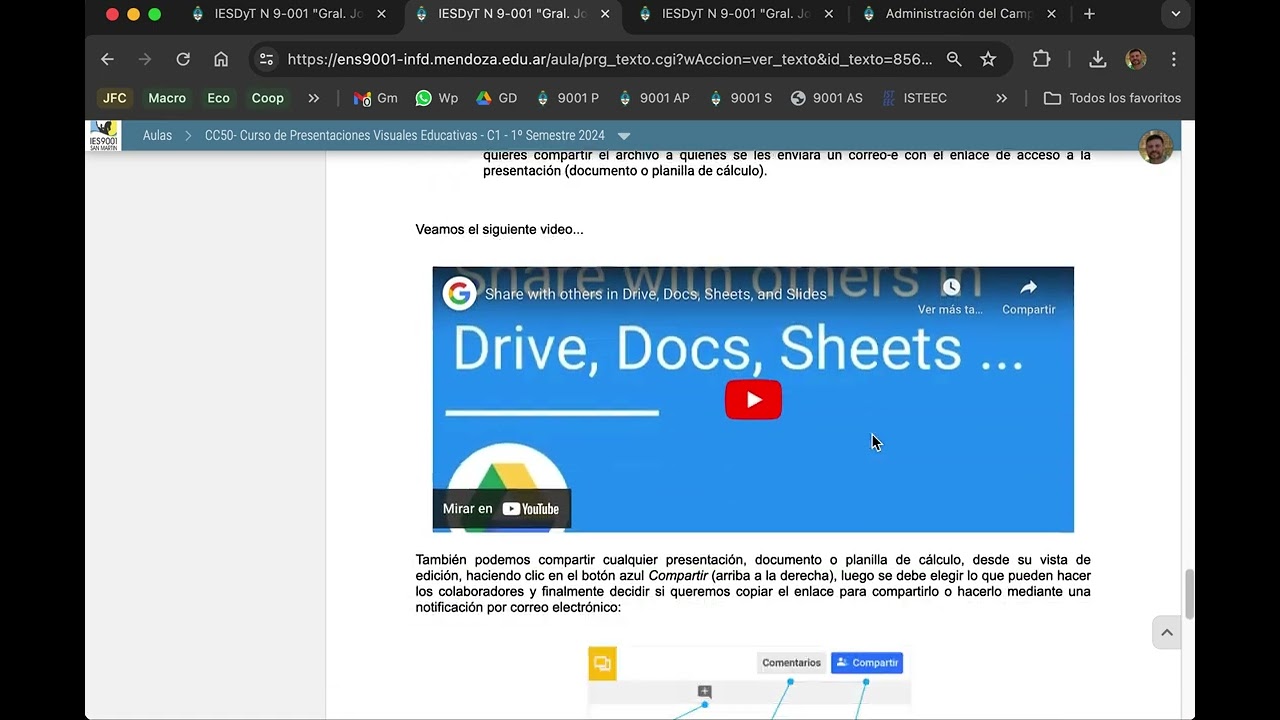 Breve repaso del Curso Presentaciones VIsuales Educativas