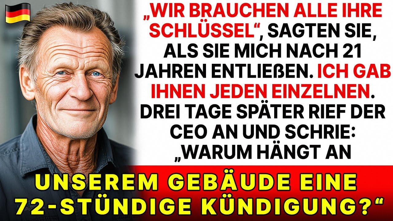 Sie haben mich gefeuert. Ich habe sie rausgeworfen, 21 Jahre, ein Mietvertrag absolute Gerechtigkeit