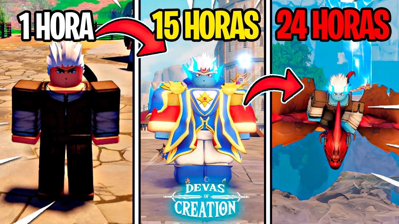 PASSEI 24 HORAS em DEVAS OF CREATION  ROBLOX