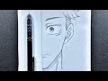 Anime Sketch How To Draw Itadori Half Face Step By Step Easy 