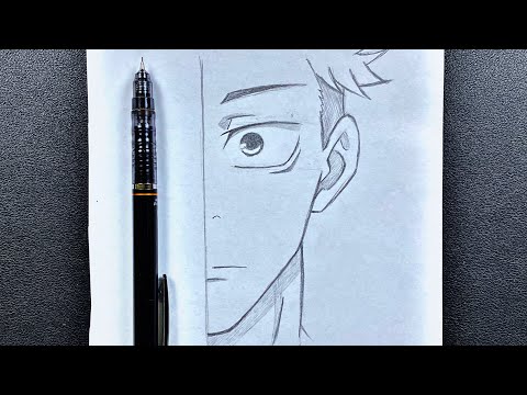 Anime Sketch How To Draw Itadori Half Face Step By Step Easy 
