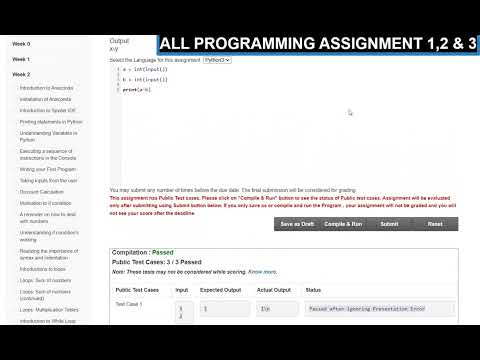 The Joy of Computing using Python Week 2 Programming Assignment 1 to 3  | Programming Assignment