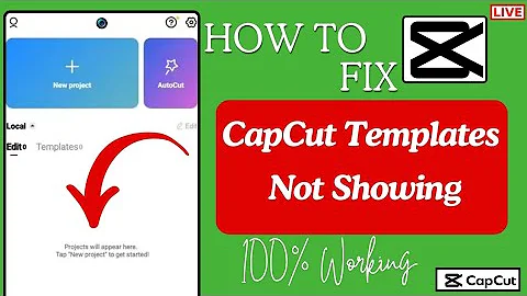 Fix CapCut Templates not showing| CapCut Projects will appear here Tap New project 1to get started