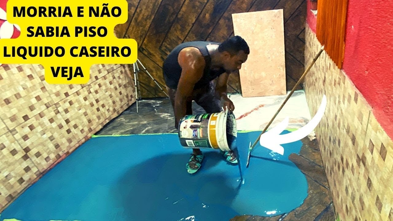 FAÇA VOCE MESMO PISO LIQUIDO PIGMENTADO COM AUTONIVELANTE  RENOVE SEU PISO SEM QUEBRA NADA FACIL